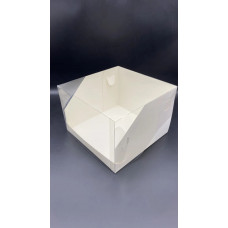 Коробка для торта 20*20*14 см с прозрачной крышкой