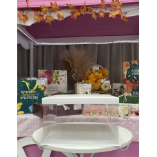 Коробка прозрачная 33*33*19см белая