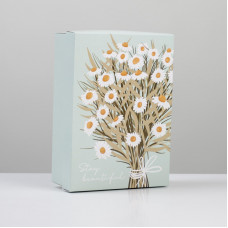 Коробка сборная "Ромашки" 21*15*7см