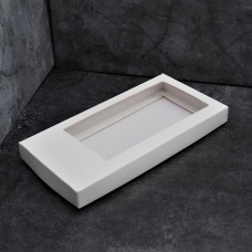 Коробка под плитку шоколада, белая 18*9*1,7см