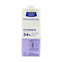 Сливки "Свежее завтра" 34%, 1 л