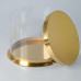 Коробка прозрачная золото 17,5*21см