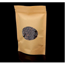 Пакет zip-lock крафт с круглым окном 13*18см