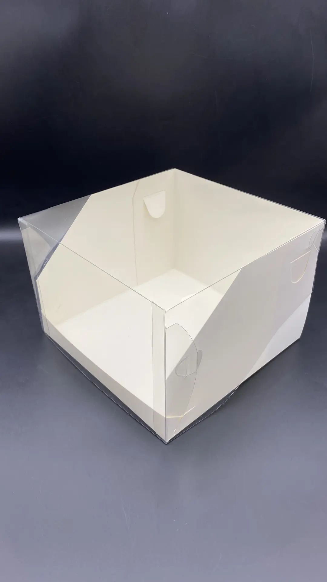 Коробка для торта 20*20*14 см с прозрачной крышкой