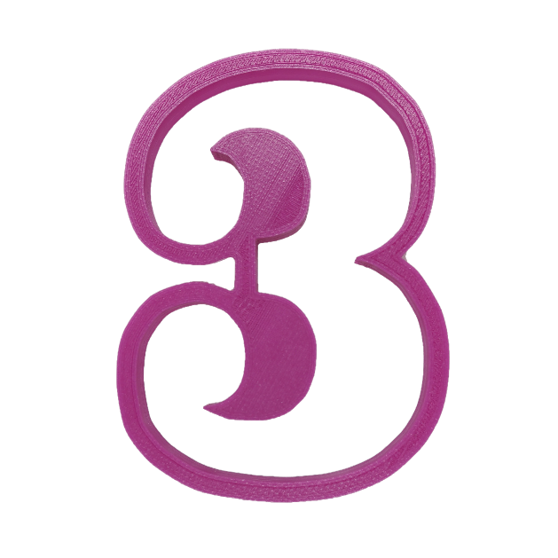 Вырубка для пряника "Цифра 3" 8см