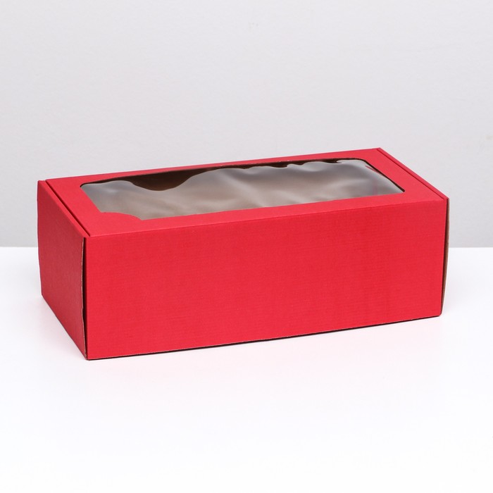 Коробка сборная 16*35*12 см вишневая