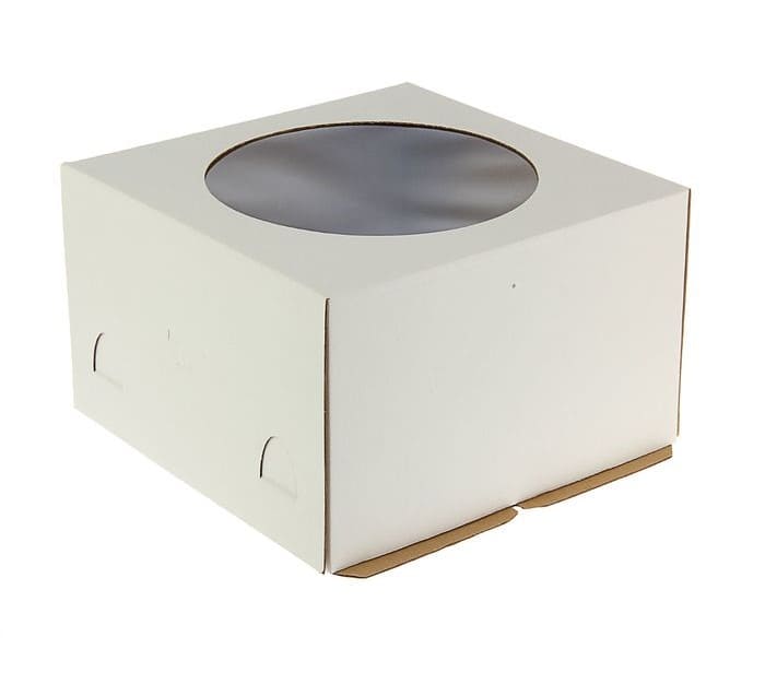 Коробка для торта 24*24*18 см с окном