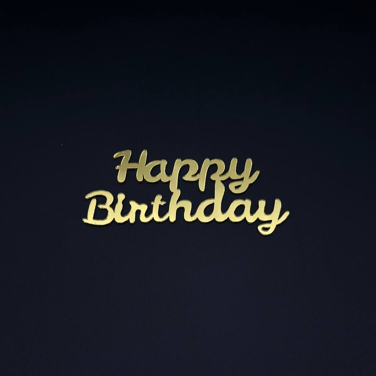 Топпер боковой "Happy Birthday 8" золото, акрил