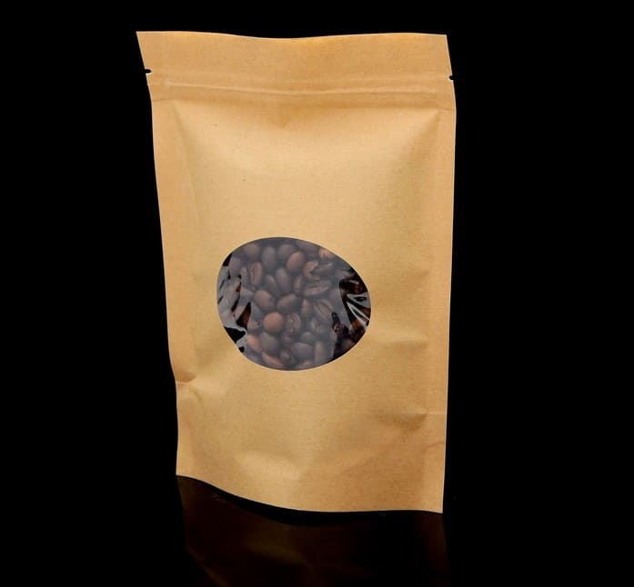 Пакет zip-lock крафт с круглым окном 13*18см